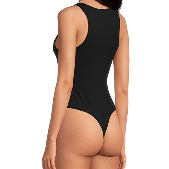 NWT Steve Madden Nico Knit Crew Neck Sleeveless Thong Bodysuit Size S - Picture 3 of 14